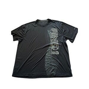 AND1 One Black Mens Dry Dri-Fit‎ Active Basketball  T-Shirt Size 3XL